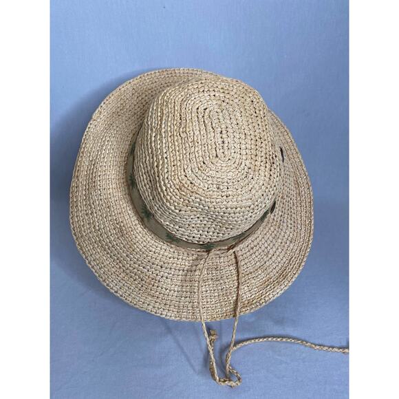 Scala Collezione Ruffia Straw Sun Hat Palm Tree Band - Picture 8 of 14